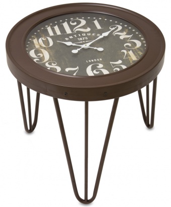 Table with a clock
