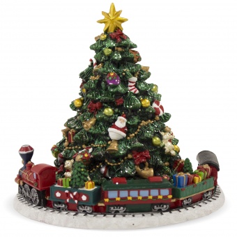 Christmas tree with music box
