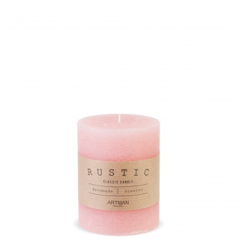 Pl roses Candle rustic small roller